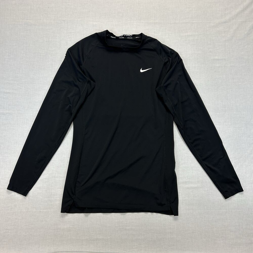 Nike Pro Dri-FIT Compression Long Sleeve Shirt Men's XXL Black Athletic Run Gym